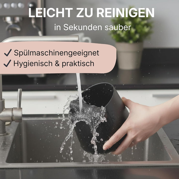 Abklopfbehälter für Siebträger - robuster Abschlagbehälter Espresso Zubehör - Knock Box für Siebträg