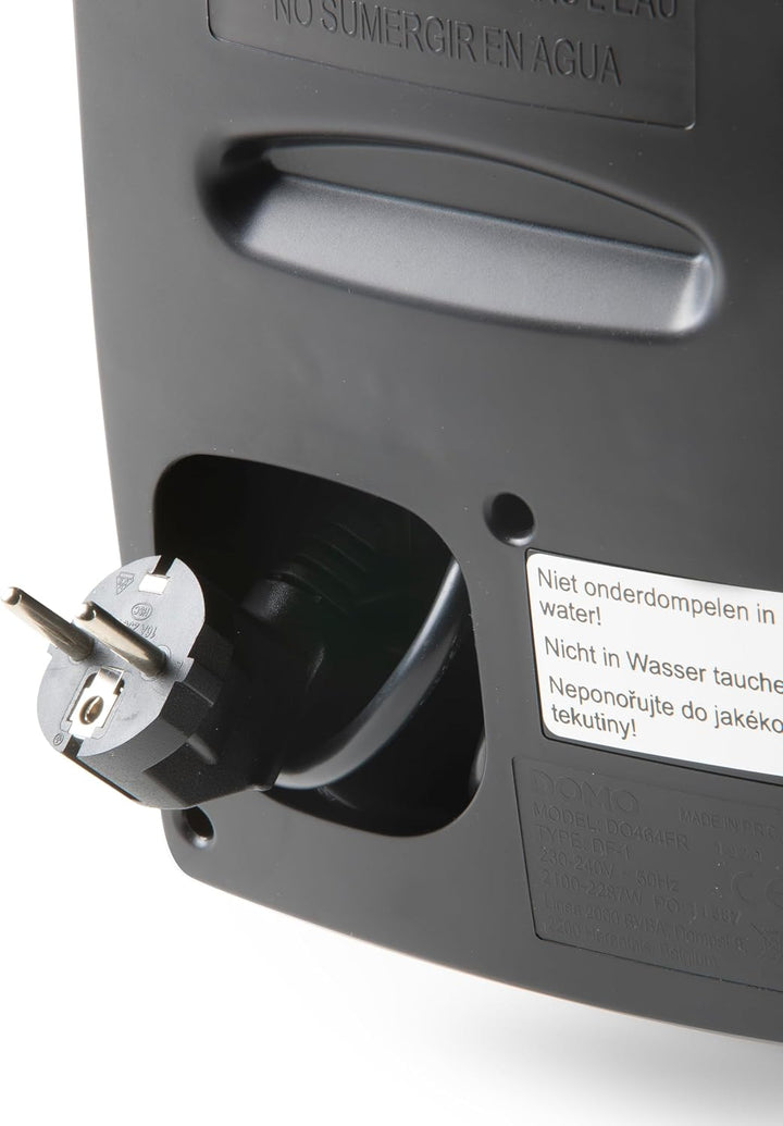 Elektrische Edelstahl Fritteuse, 3Liter Inhalt, starke 2000Watt Leistung, silber DOMO DO464FR