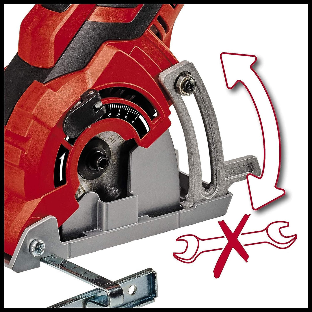 Einhell Mini-Handkreissäge TC-CS 89 (600 W, 7200 min-1, 27 mm Schnitttiefe, 10 mm Sägeblattaufnahme,