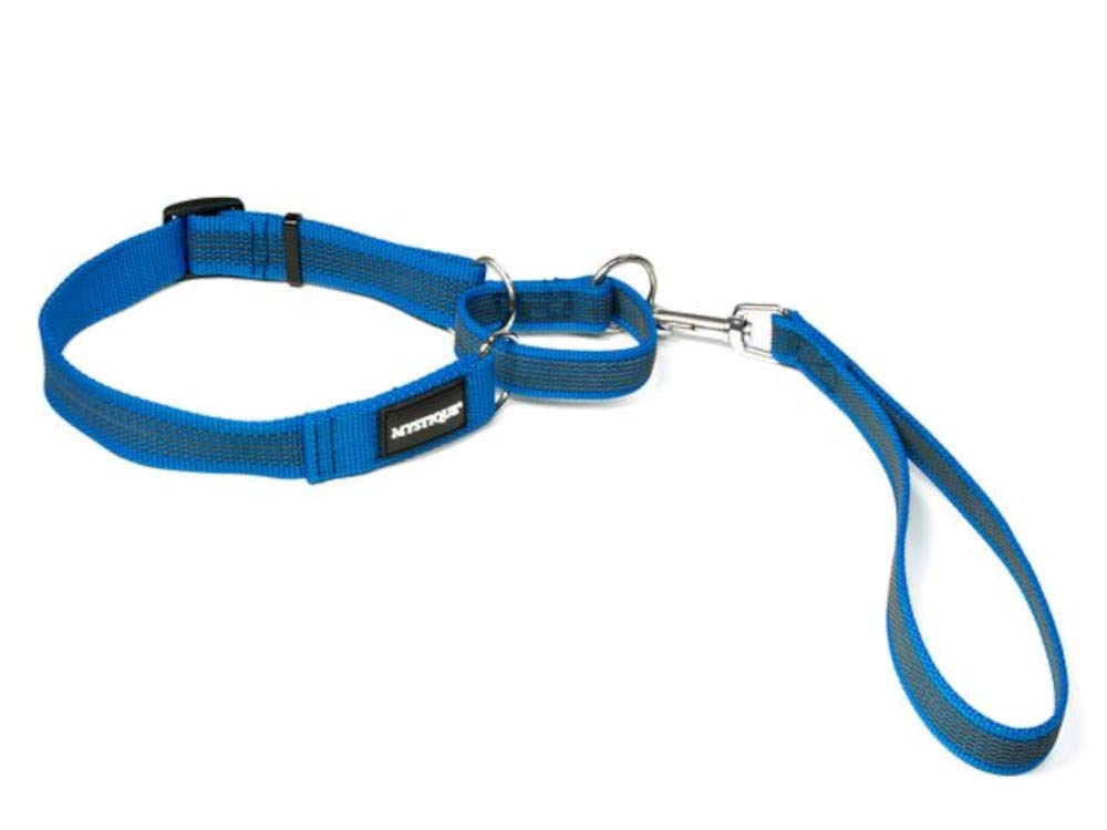Mystique® Gummierte Agility Leine 25mm blau 40-55cm 40-55cm blau, 40-55cm blau