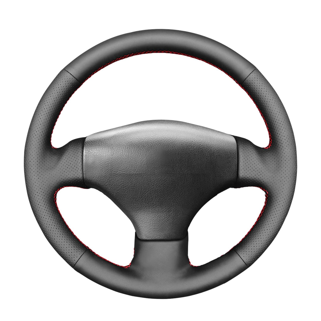 MEWANT Lenkradbezug für Peugeot 206 / 206 CC / 206 SW Hand Nähen Lenkradschoner microfiber leather +