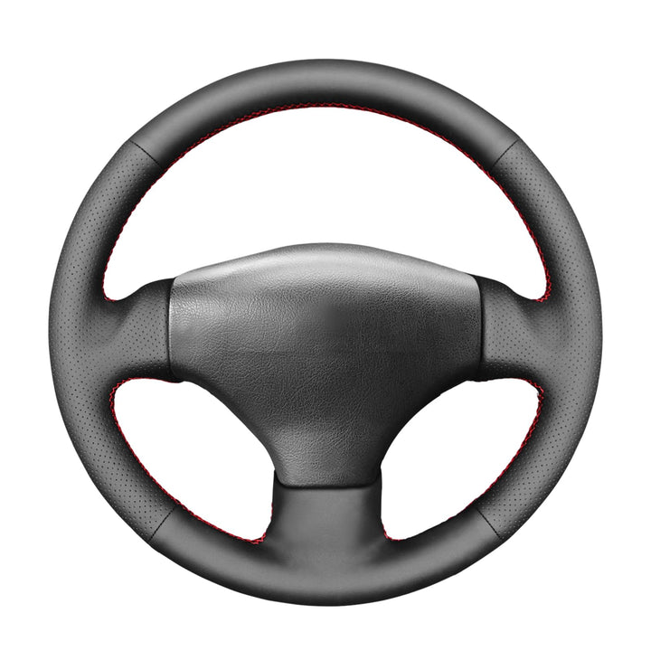 MEWANT Lenkradbezug für Peugeot 206 / 206 CC / 206 SW Hand Nähen Lenkradschoner microfiber leather +