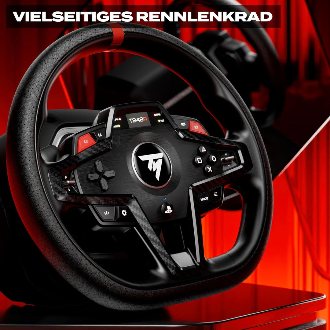 Thrustmaster T248R, Rennlenkrad mit 3,1-Nm-Force-Feedback und Pedalset, Für PS5, PS4 und PC