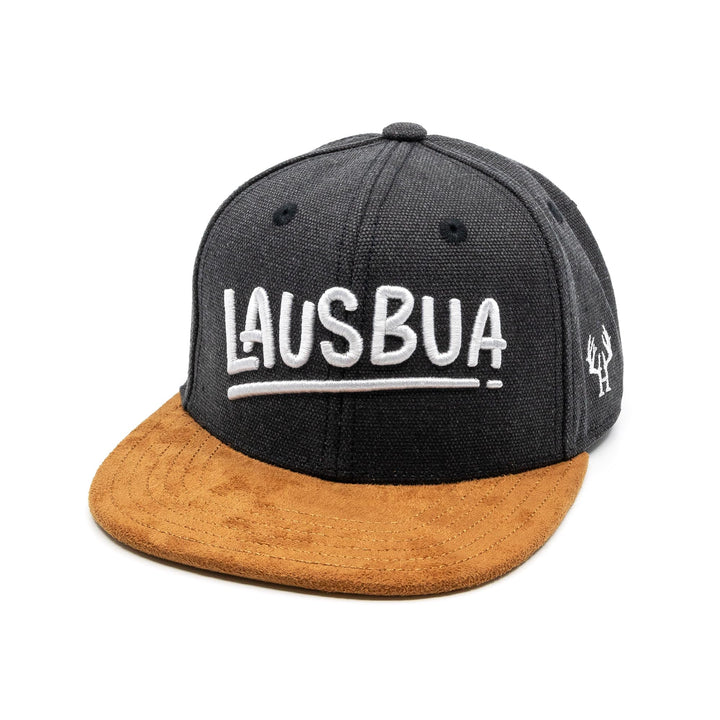 Du Hirsch Bayerisches Snapback Cap Erwachsene Lausbua Dunkelgrau Canvas XL