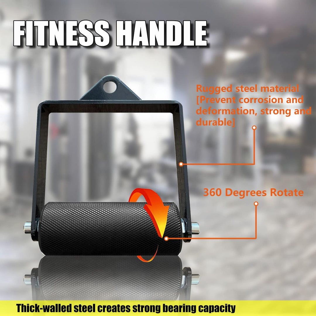 MARSAFIT Gym Fitness LAT Pulldown Attachments, Fat Arm Wrestling Exercise D Handle Cable Attachment,