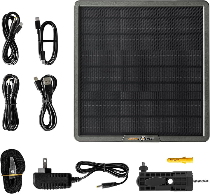 SPYPOINT Solarpanel SPLB-22 für Trail-Kamera mit internem Akku für Outdoor-Trail-Kamera Solarpanel -