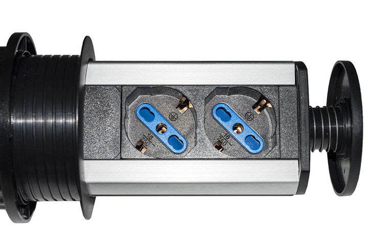 LINK lkmpt01 versenkbare Tischsteckdose mit 2 Steckdosen 16 A Weiblich ITA/Schuko