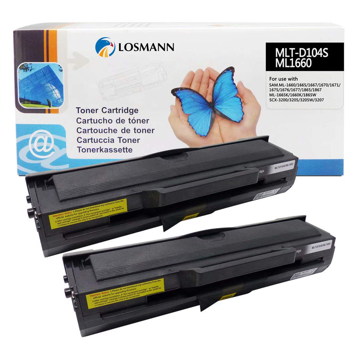LOSMANN 2x Toner Kompatibel für Samsung ML-1660 / MLT-D1042S/ELS für ML1660 ML1660N ML1665 ML1666 ML