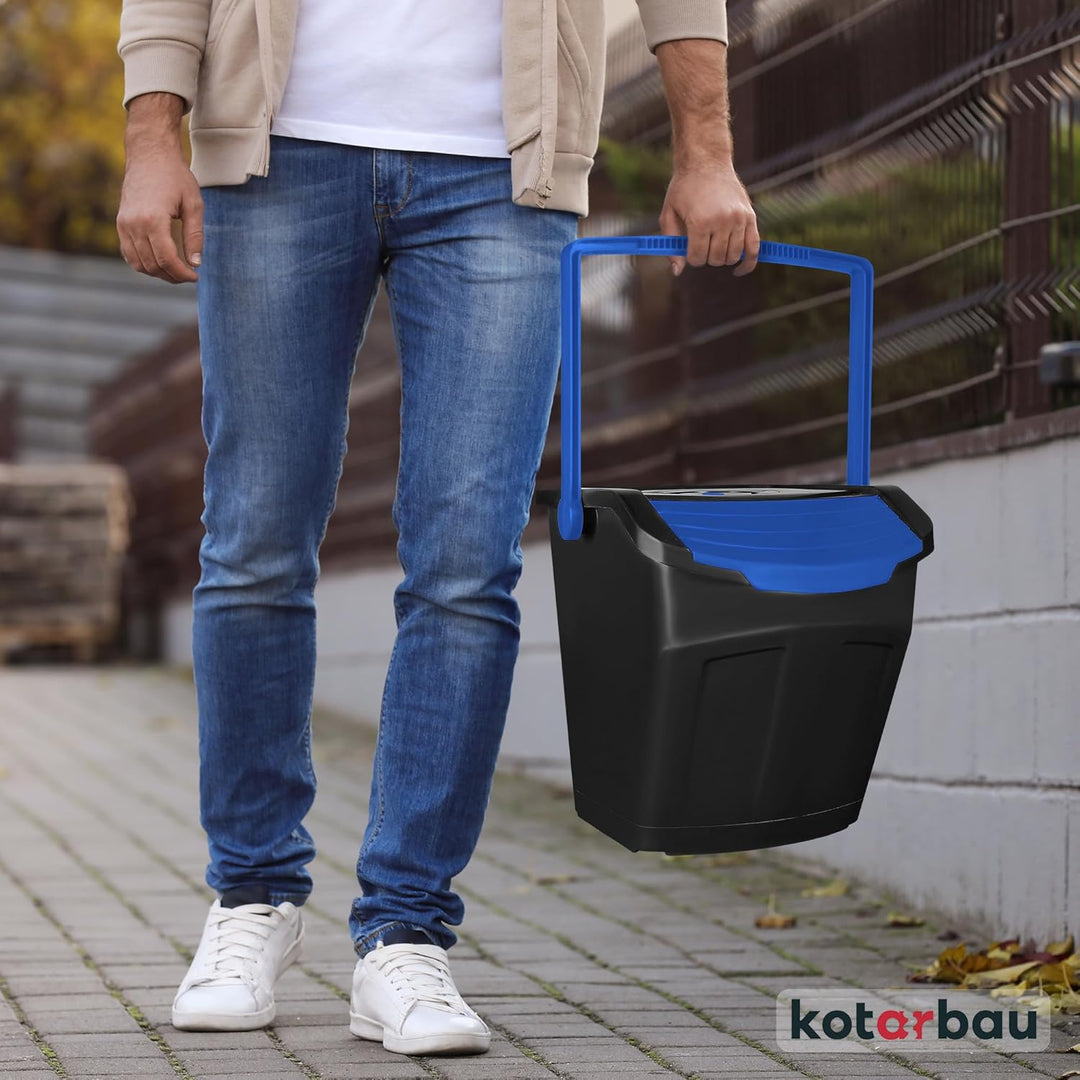 KOTARBAU® Mülltrennsystem Mülleimer Küche 1 Fach Abfalleimer Deckel Plastik Küchenabfalleimer Küchen