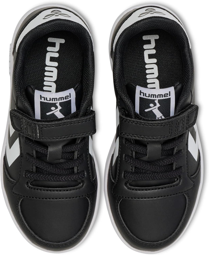 hummel Klettverschluss Sneaker Stadil Light Kinder 28 EU Black White, 28 EU Black White