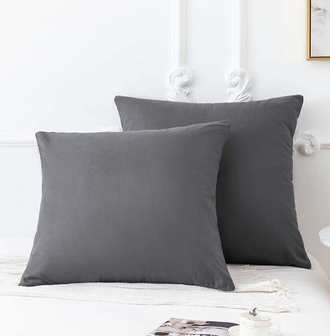 AYSW 100% Baumwolle Bettwäsche mit Reissverschluss 155x220 cm Grau 1 Bettbezug mit 1 Kopfkissenbezug