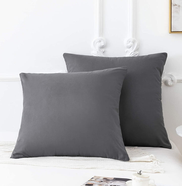 AYSW 100% Baumwolle Bettwäsche mit Reissverschluss 155x220 cm Grau 1 Bettbezug mit 1 Kopfkissenbezug