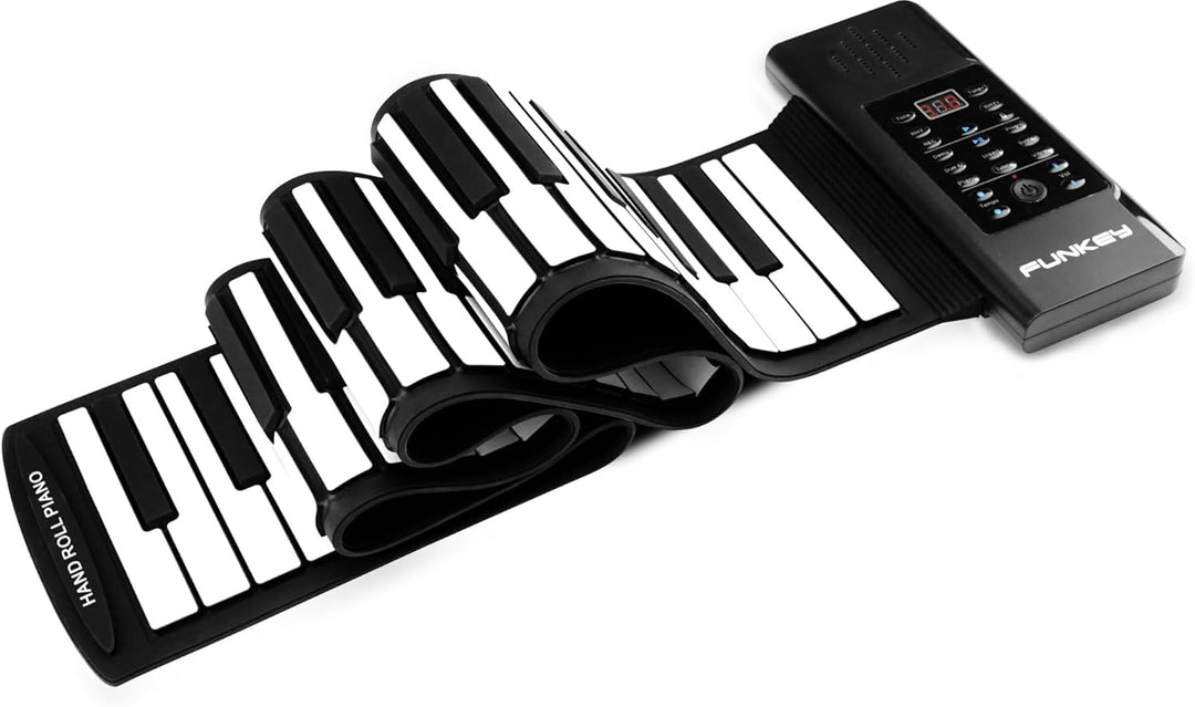 Funkey RP-88A Rollpiano (88 Tasten, Aufnahmefunktion, MIDI, 128 Sounds, 128 Rhythmen, 14 Demo Songs,