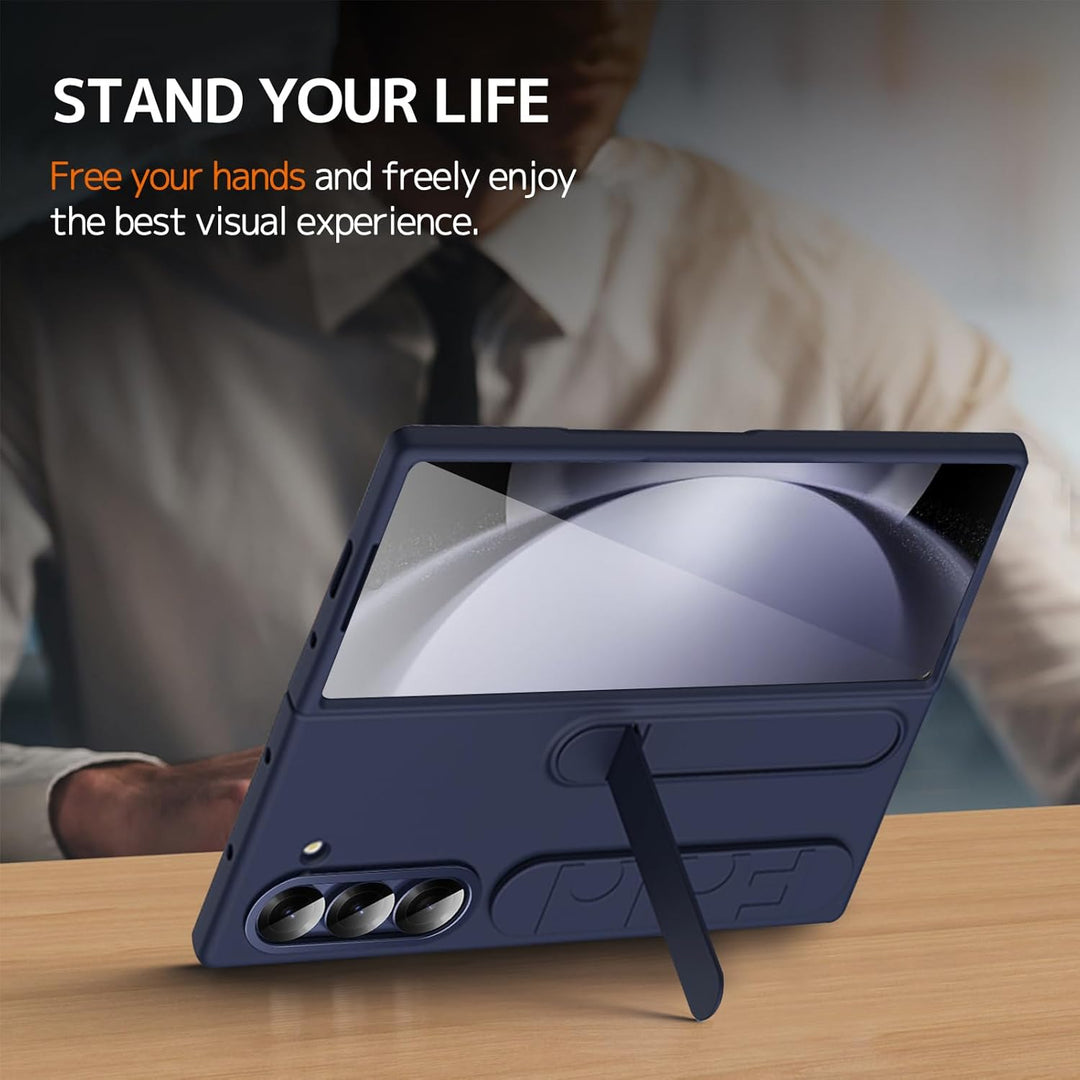 NINKI Kompatibel mit Samsung Galaxy Z Fold 5 Hülle mit Armband Samsung z fold 5 Handyhülle mit Ständ