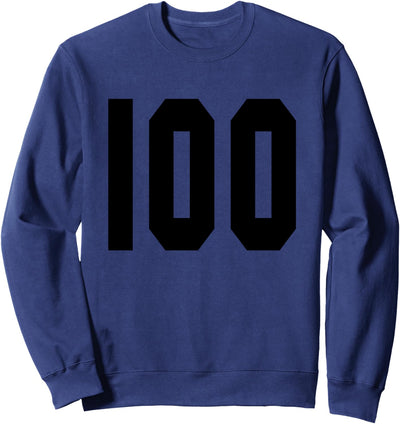 # 100 Team Sports Jersey Front & Back Number Player Fan Sweatshirt