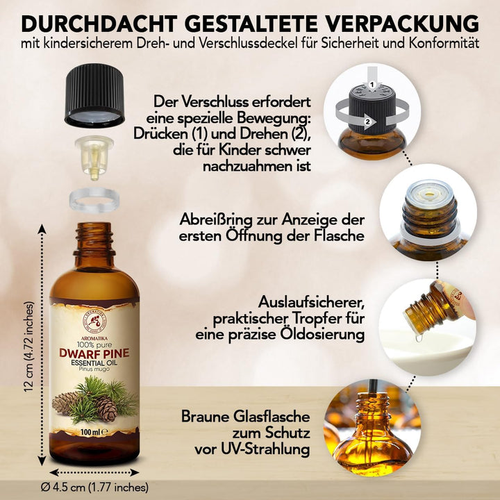 Latschenkieferöl 100ml - Pinus Mugo Leaf Oil - Österreich - Natürlich Ätherisches - Guten für Sauna