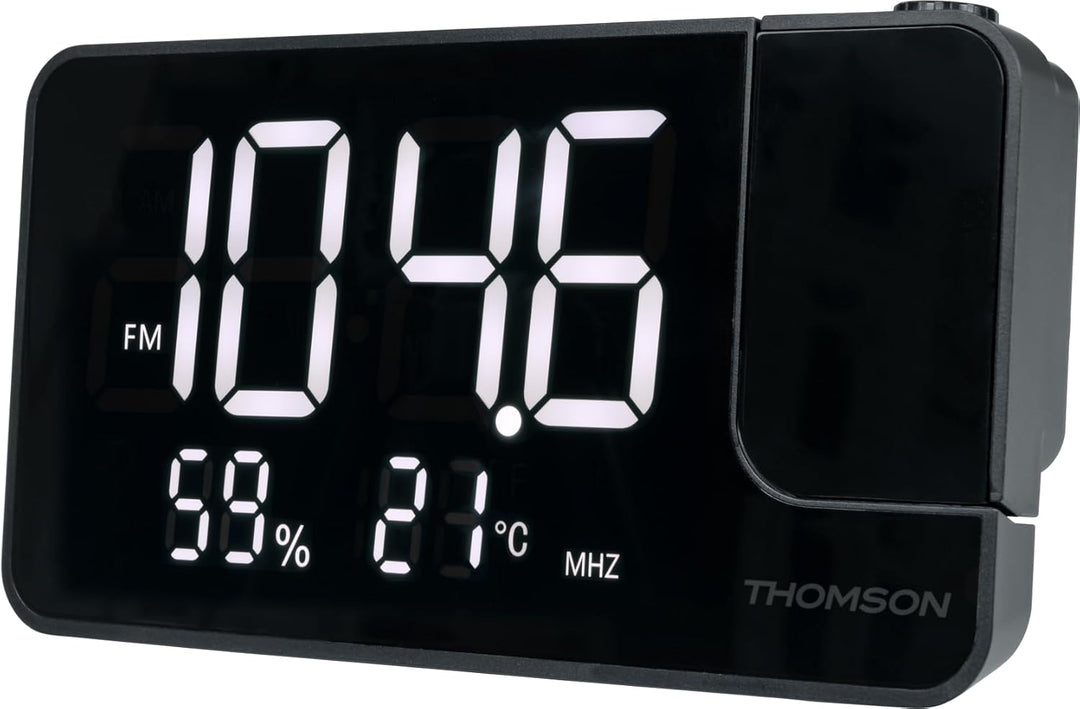 THOMSON Radiowecker mit Projektion CP100T, Anzeige von Temperatur und Luftfeuchtigkeit, 20 FM-Sender