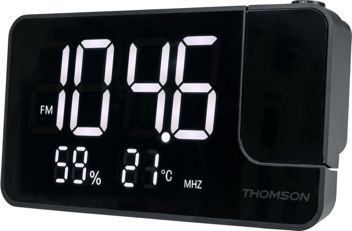 THOMSON Radiowecker mit Projektion CP100T, Anzeige von Temperatur und Luftfeuchtigkeit, 20 FM-Sender