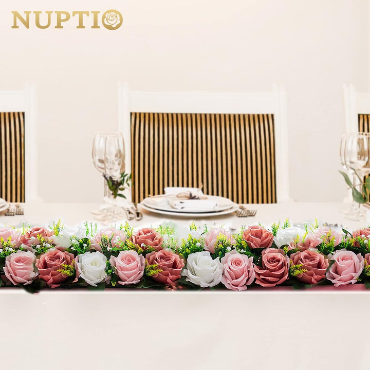 NUPTIO Hochzeit Blumenschmuck für Tische 2 Stück 50cm Lange Frühlingsblumen Arrangements Künstlicher