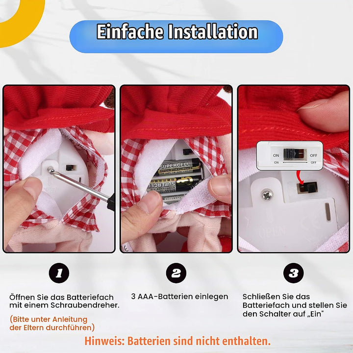 Hopearl Sprechende Singende Puppe Wiederholt Gesagtes Laufend Elektrisch Interaktiv Animiertes Spiel