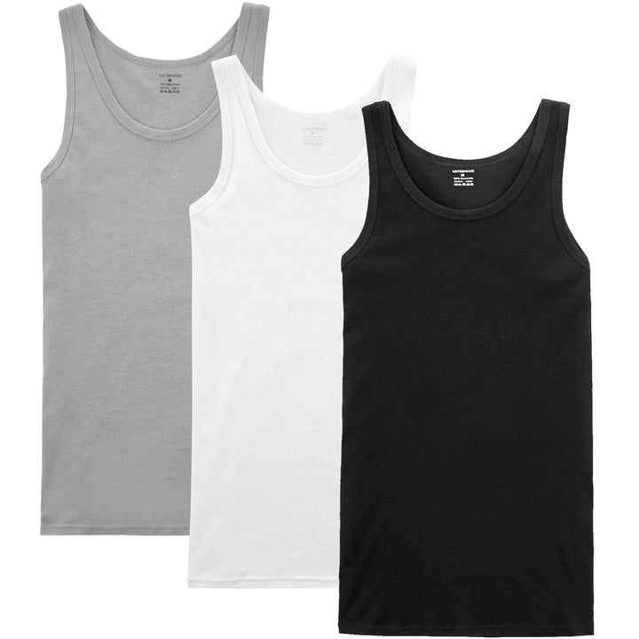 NUOZA 3/5er Pack Unterhemd Herren Tank Top Viele Farben 100% Hochwertige Baumwolle Schrumpft Nicht V