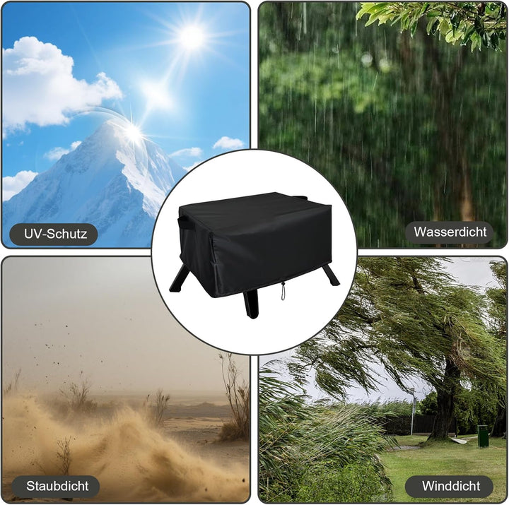Pizzaofen Abdeckung für Cozze 90347 17" Pizza Ofen, Grillabdeckung Wetterfest Staubfest, 420D Oxford