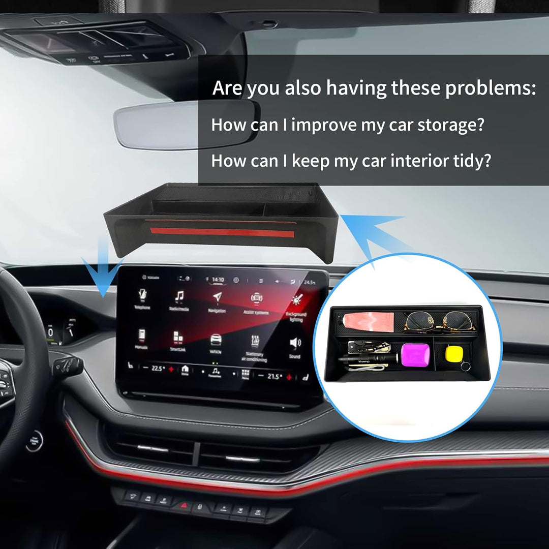 YEE PIN Kompatibel mit Skoda Enyaq iV 2021 2022+ Mittelkonsole Organizer Aufbewahrungsbox Ablagefach
