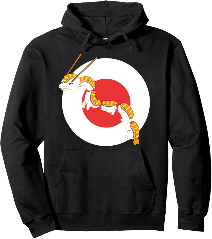 Japanischer Reis Drache Sushi Nigiri Pullover Hoodie