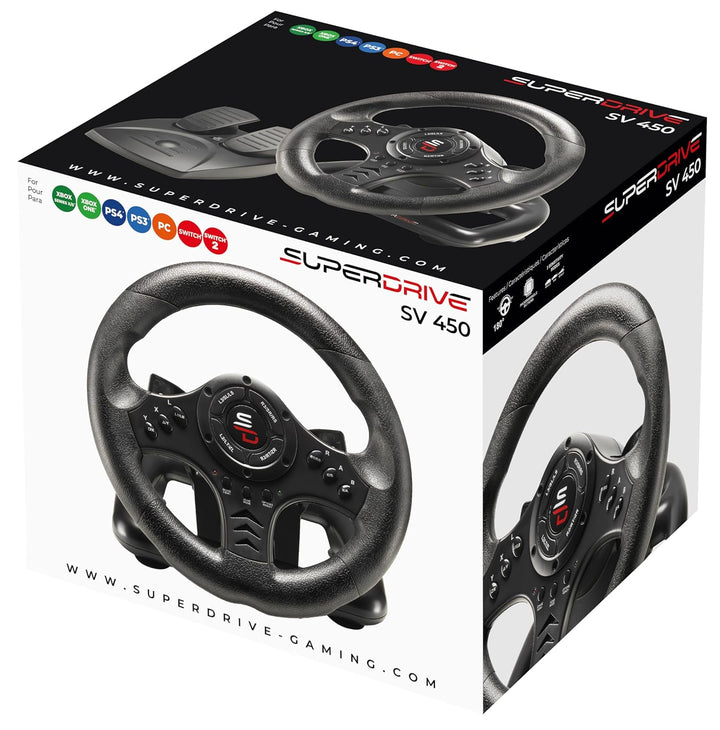 Subsonic Superdrive - Rennlenkrad SV450 Racing Wheel lenkräd mit Pedalen, Shift & Vibration - Xbox X