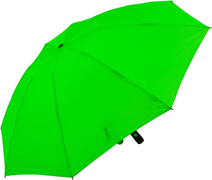 iX-brella Reverse umgekehrt öffnender Fiberglas-Taschenschirm mit farbigen Speichen - neon-grün, Neo