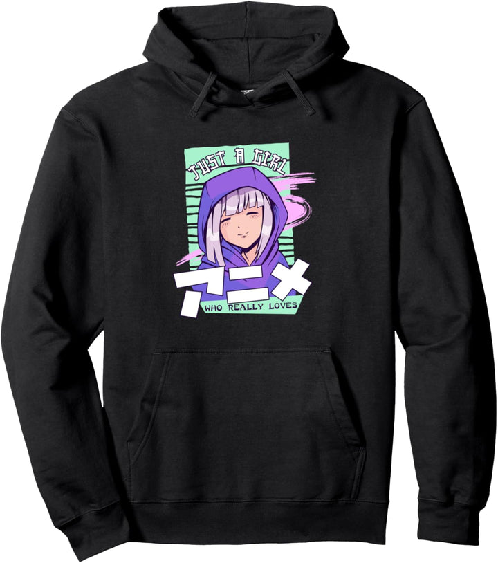 Anime Geschenke für Teen Girls Just A Girl Who Loves Anime Pullover Hoodie