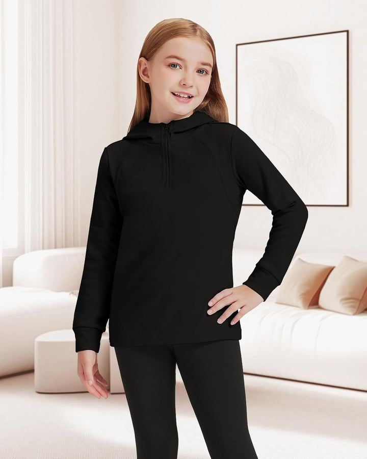 WOWENY Thermoshirt Kinder Langarm Thermo Unterhemd Warm Unisex Rollkragenpullover Mädchen Rollkragen