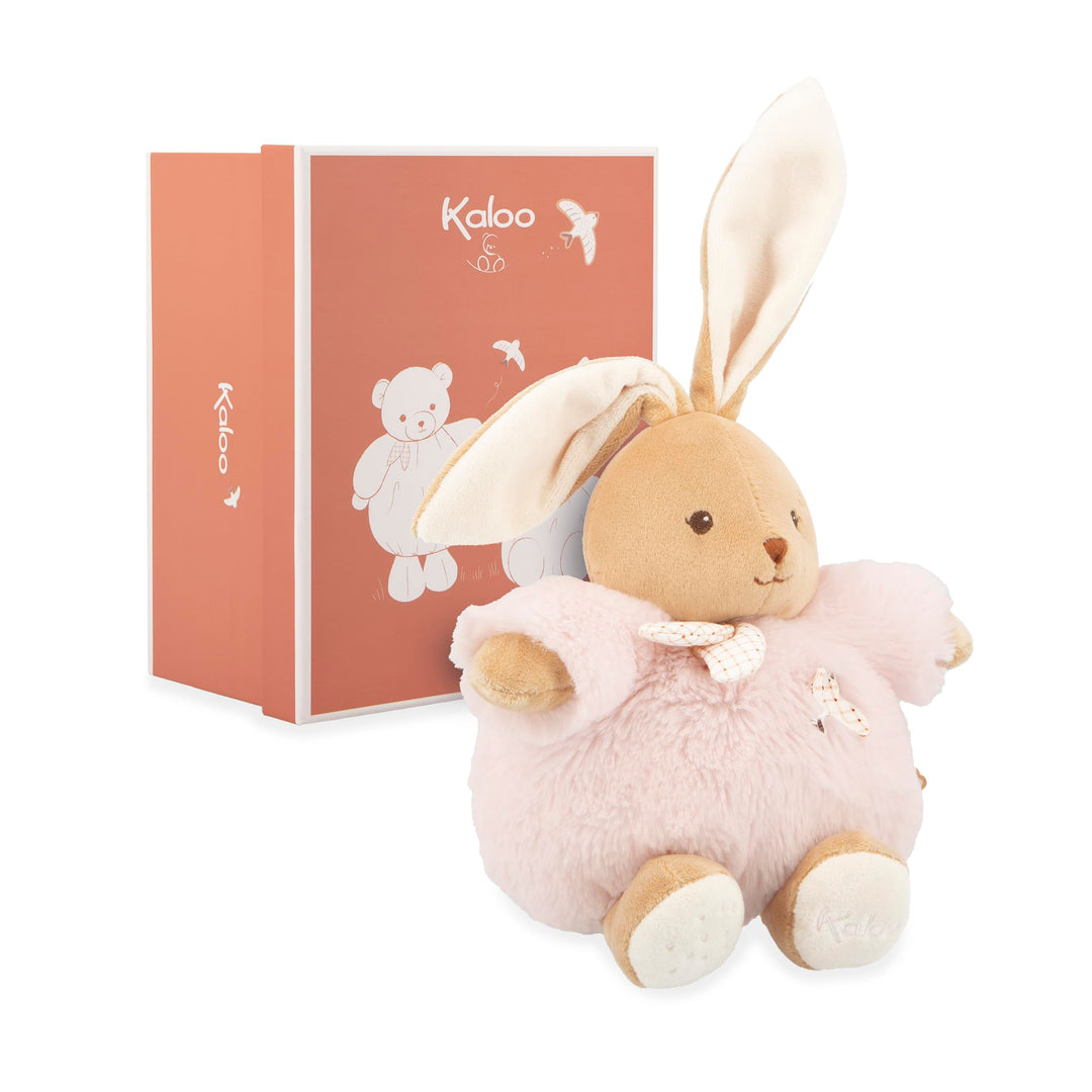 KALOO - Schmusetuch Kaninchen Rosa 17cm - Ultraweiches und Flauschiges Plüschtier für Babys - Zärtli
