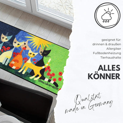 Rosina Wachtmeister Famiglia Con Fiore halbrund Fussmatte 60 x 85 cm Fussabtreter Haus-Türmatte Schm