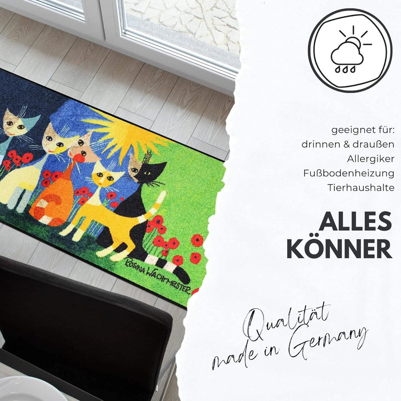 Rosina Wachtmeister Famiglia Con Fiore halbrund Fussmatte 60 x 85 cm Fussabtreter Haus-Türmatte Schm