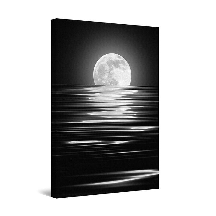Startonight Bilder Der Mond, Leinwandbilder Moderne Kunst, Schwarz und Weiss Wanddeko Kunstdrucke, W