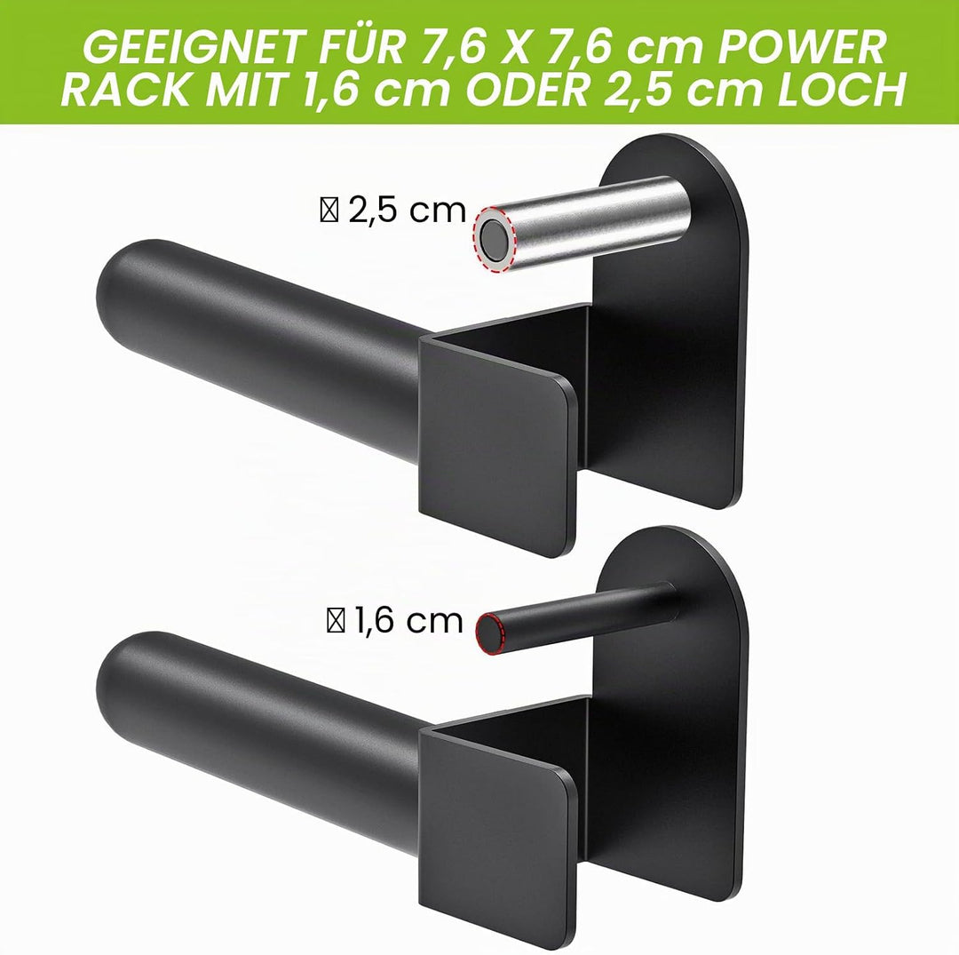 Kipika Hantelscheibenhalter für 2x2 und 3x3 Power Rack - Power Rack Aufsatz für Hantelscheiben - Pas