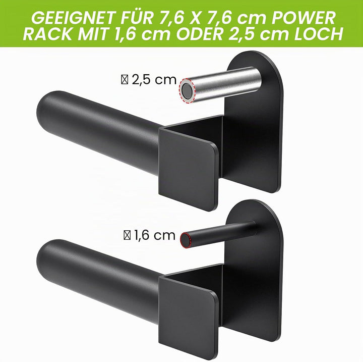 Kipika Hantelscheibenhalter für 2x2 und 3x3 Power Rack - Power Rack Aufsatz für Hantelscheiben - Pas