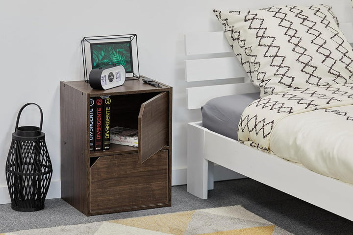 Iris Ohyama, Bücherregal, Möbel mit 2 Türen und 2 Regalen, Einfache Montage, Design, Modular, Büro,