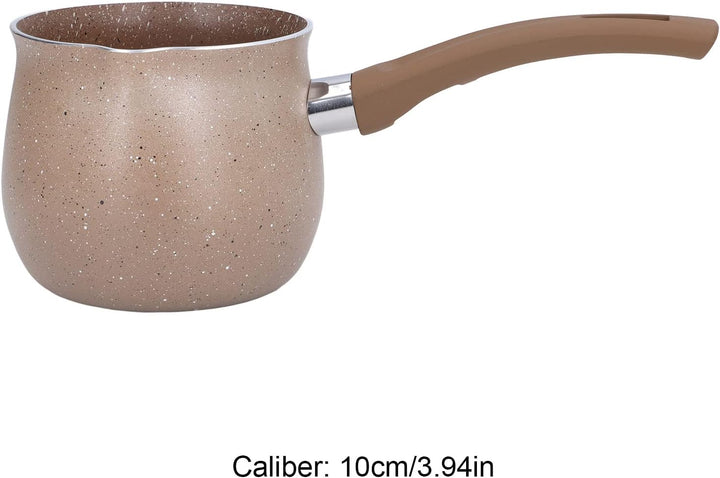 Uadme Antihaft-Milchpfanne, 10 cm Kleiner Topf Mini-Milchtopf aus Aluminium Einhand-Kaffeewärmer für