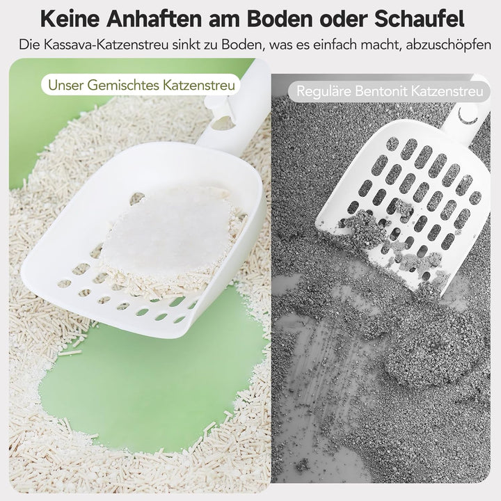 Antihaftende Ultraklumpende Kassava & Tofu Katzenstreu Klumpstreu, Geruchskontrolle Geringer Austrag