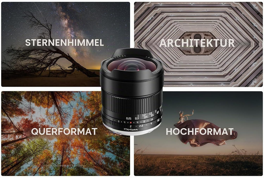 TTARTISAN 10mm F2.0 APS-C ASPH. Ultraweitwinkel Kameraobjektiv Manueller Fokus Tragbares Objektiv fü