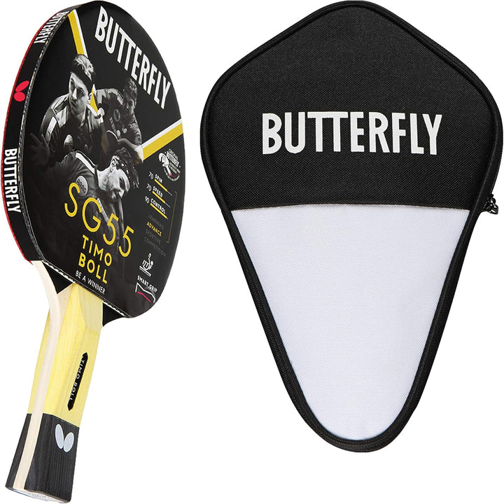 Butterfly® Timo Boll SG55 Tischtennisschläger | Tischtennis Racket Bat Hobby Training | geübte Freiz