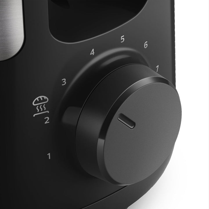 Philips Langschlitztoaster, Edelstahl, Schwarz