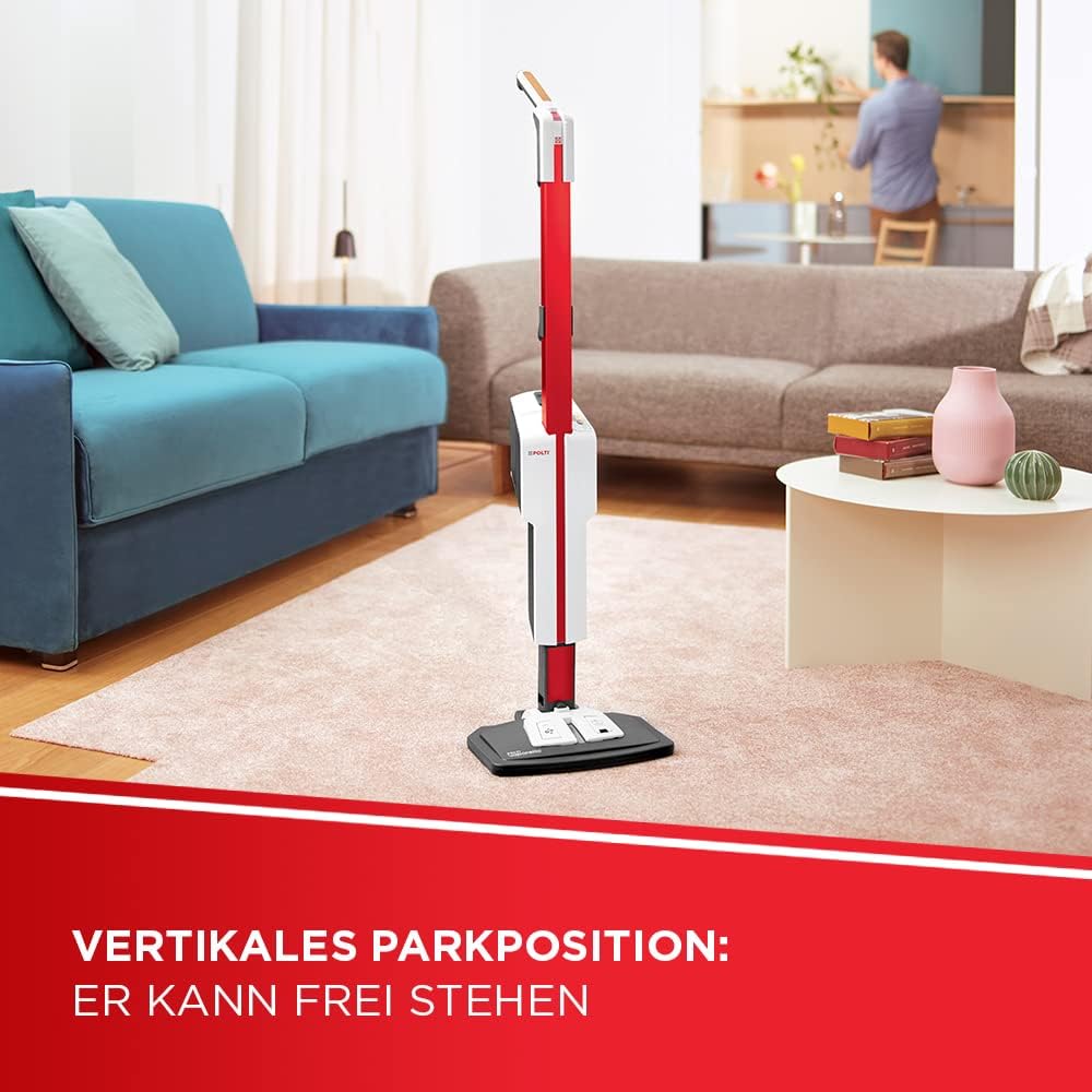 Polti Vaporetto SV650_Style, Dampfbesen mit integriertem Handreiniger, mit Extra-Dampffunktion, 19 Z