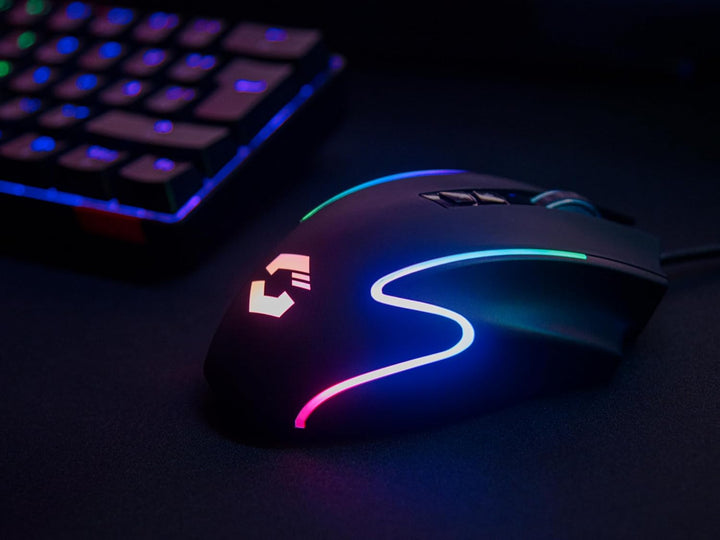 Speedlink DECUS NX - RGB Gaming Maus mit Kabel, bis 12800dpi, Programmierbar, Dauerfeuer Taste, USB
