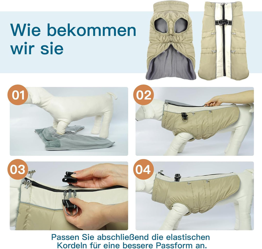 Hundemantel Winter, Warm Hundemantel Fleece, Ärmellose Hundejacke Grosse Hunde, Hundebekleidung Outf