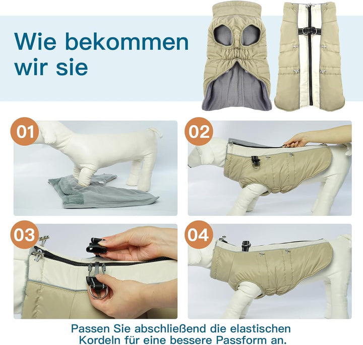 Hundemantel Winter, Warm Hundemantel Fleece, Ärmellose Hundejacke Grosse Hunde, Hundebekleidung Outf