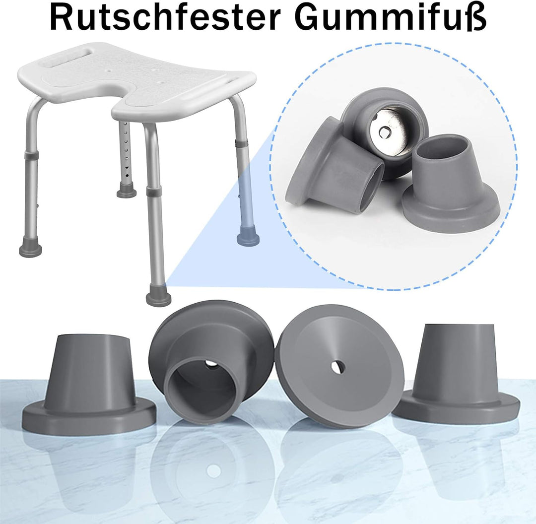 Duschhocker Duschstuhl Höhenverstellbar 35-51 cm Duschhocker Anti-Rutsch Badsitz Duschhilfe Duschsit