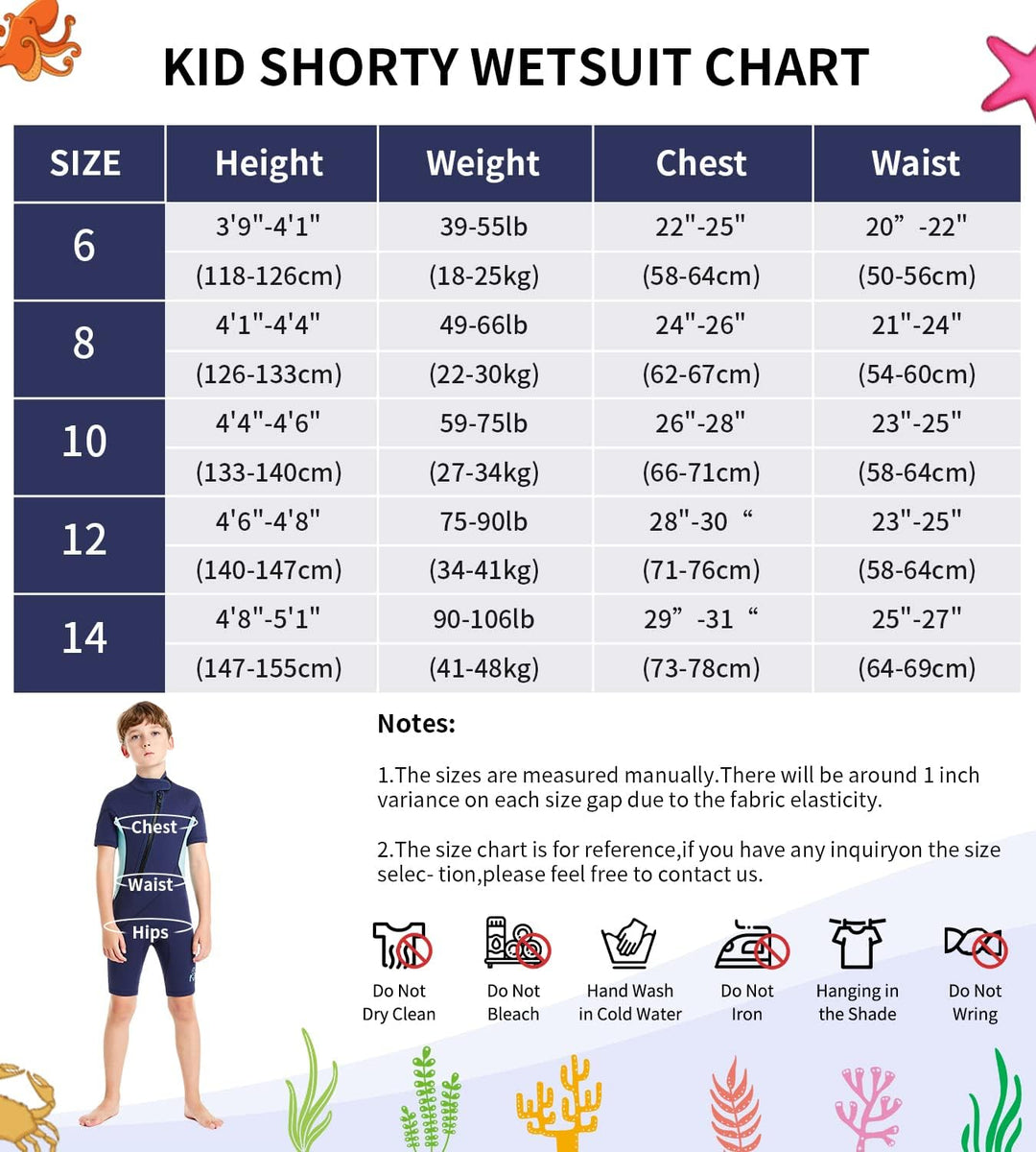 Summshall Neoprenanzug Kinder，2MM Neopren Shorty Wärmender Badeanzüge für Mädchen Jungen Thermal Tau